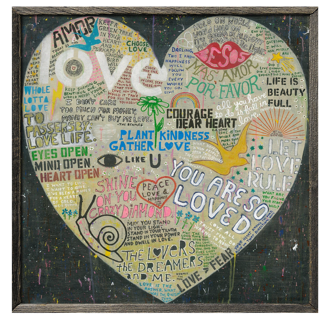 Choose Love Wooden Art Print  (23x23) Black
