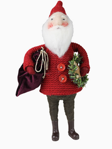Felt Santa with Bag and Wreath