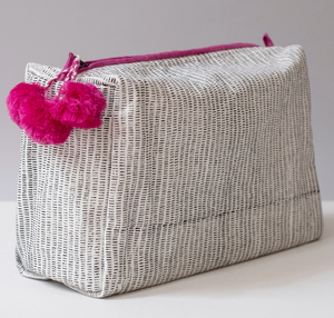 Hand Block Printed Toiletry Bag, 4 Patterns