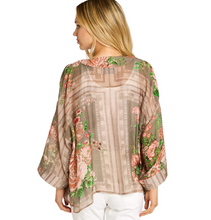 Load image into Gallery viewer, Rose Beige Short Kimono
