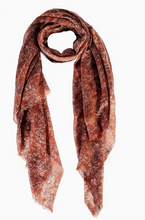 Load image into Gallery viewer, Cashmere Lush Paisley Scarf (Indigo, Burgundy)
