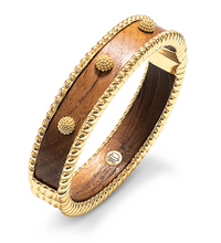 Load image into Gallery viewer, Capucine de Wulf Berry Hinged Small Bangle, Teak
