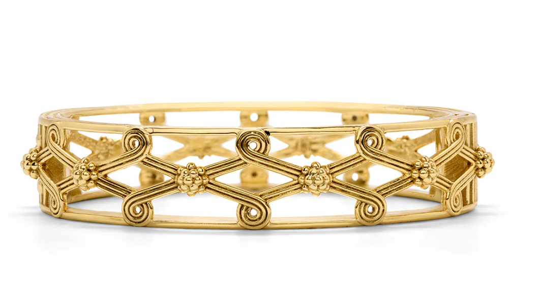 Capucine de Wulf Monique Lattice Hinged Bangle