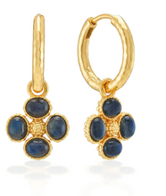 Load image into Gallery viewer, Capucine de Wulf Berry Clover Hoop Earrings, Labradorite

