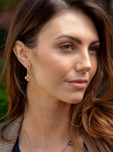 Load image into Gallery viewer, Capucine de Wulf Berry Clover Hoop Earrings, Labradorite
