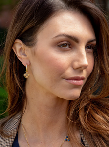 Capucine de Wulf Berry Clover Hoop Earrings, Labradorite