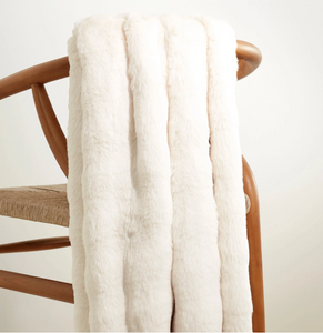 Fab Faux Fur Throw (Ivory, Sand, Dusk)