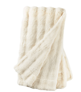 Fab Faux Fur Throw (Ivory, Sand, Dusk)