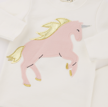 Load image into Gallery viewer, Dancing Unicorn Two Piece Baby Outfit
