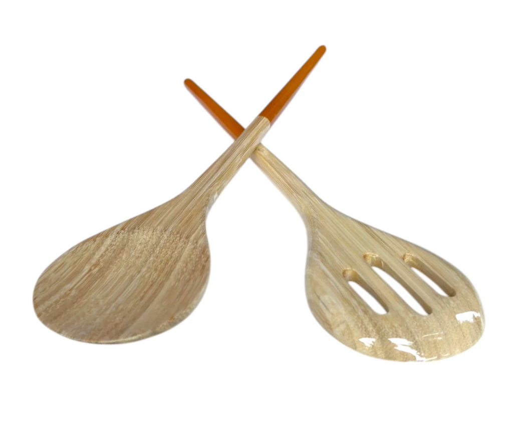 Bamboo Refined Salad Servers (5 Colors)