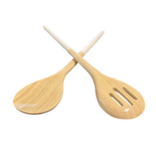 Load image into Gallery viewer, Bamboo Refined Salad Servers (5 Colors)
