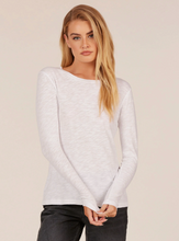 Load image into Gallery viewer, Basic Long Sleeve Crewneck Tee, White
