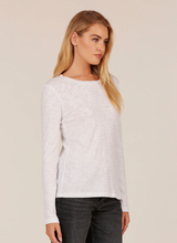 Load image into Gallery viewer, Basic Long Sleeve Crewneck Tee, White
