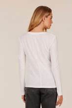 Load image into Gallery viewer, Basic Long Sleeve Crewneck Tee, White
