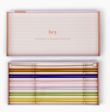 Load image into Gallery viewer, Here's How Mixed Color Glass Highball Sip/Stir Straws

