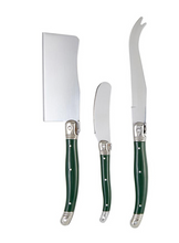 Load image into Gallery viewer, Green Charcuterie Cheese Knives in Book Box
