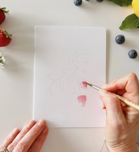 Load image into Gallery viewer, Fruit Paintable Notecards, Set of 8
