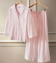 Load image into Gallery viewer, Pima Pajama Set, Pink Stripe
