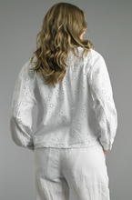 Load image into Gallery viewer, Cotton Eyelet Jacket  (White, Beige)
