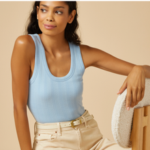 Load image into Gallery viewer, Pointelle Shorts with Tank Set, Sky Blue
