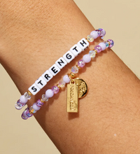 Load image into Gallery viewer, Little Words Project Strength Against Cancer Bracelet
