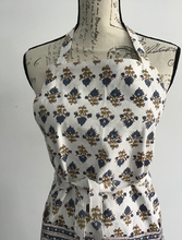 Load image into Gallery viewer, Silvia Blue Block Print Apron
