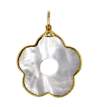 Load image into Gallery viewer, Cristina V. Mother of Pearl Large Pansy Charm
