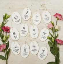 Load image into Gallery viewer, Porcelain Quote Ornament Tiles (12 Styles)
