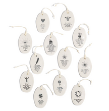 Load image into Gallery viewer, Porcelain Quote Ornament Tiles (12 Styles)
