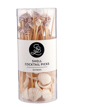 Load image into Gallery viewer, Shell Cocktail Picks - Set of 50
