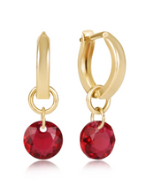 Load image into Gallery viewer, Enewton Huggie Gold 0.5" Hoop - Reflection Small Charm (12 Colors)
