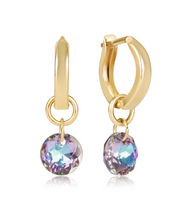 Load image into Gallery viewer, Enewton Huggie Gold 0.5" Hoop - Reflection Small Charm (12 Colors)
