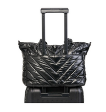 Load image into Gallery viewer, Quilted Hydro Travel Tote (Gold, Black)
