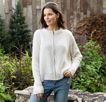 Load image into Gallery viewer, Wooden Ships Knits Shepherd Zip Up Cardigan, Almond Butter
