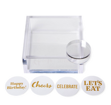 Load image into Gallery viewer, Cocktail Napkin Holder with Acrylic Paper Weight
