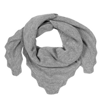 Load image into Gallery viewer, Scallop Wool Knit Triangle Scarf, 3 Colors
