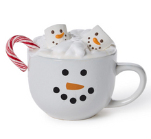 Load image into Gallery viewer, Snowman Swirl Mug &amp; Marshmallow Cocoa Gift Set
