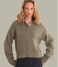 Load image into Gallery viewer, Boxy Snap Front Henley Sweater

