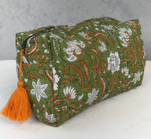 Load image into Gallery viewer, Hand Block Printed Toiletry Bag, 6 Patterns
