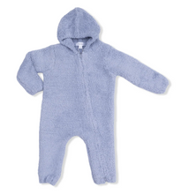 Load image into Gallery viewer, Chenille Hooded Romper (Blue, Pink, Natural)
