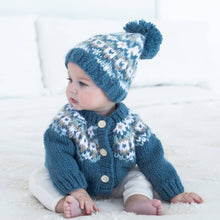 Load image into Gallery viewer, Fairisle Slate Cardigan Sweater
