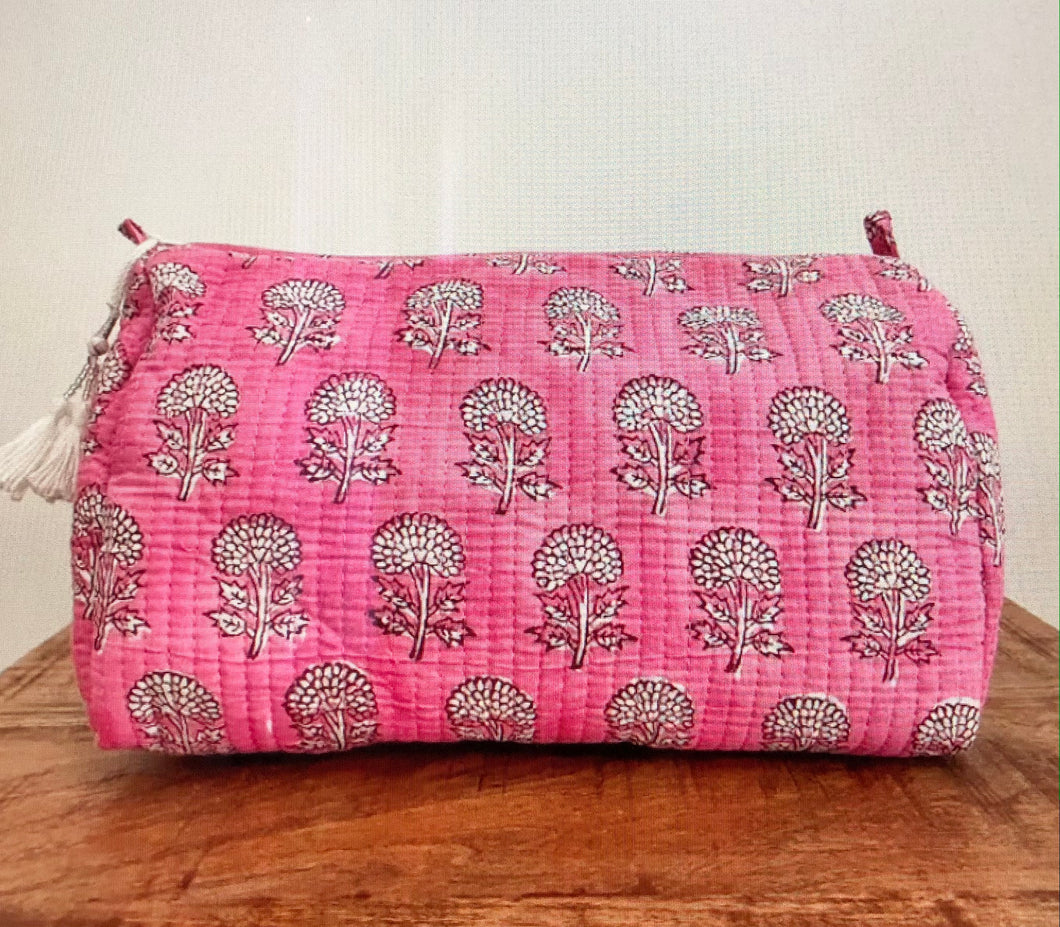 Block Print Large Cosmetic Pouch (7 Styles)