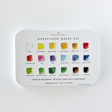 Load image into Gallery viewer, Watercolor Paint Set Tin - 18 Colors with Brush
