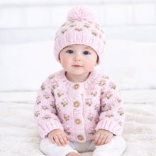 Load image into Gallery viewer, Bitty Blooms Blush Cardigan Sweater for Baby
