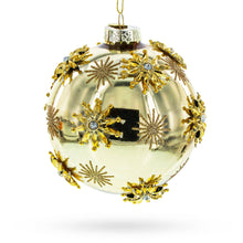 Load image into Gallery viewer, Jeweled Snowflakes Glass Ornament
