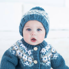 Load image into Gallery viewer, Fairisle Slate Cardigan Sweater
