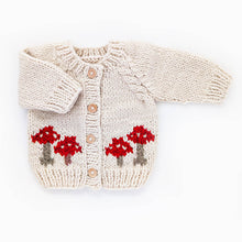 Load image into Gallery viewer, Mushroom Natural Cardigan Sweater, Baby &amp; Toddler
