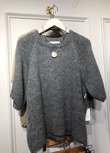 Carmen Pullover Sweater (Grey, Beige)