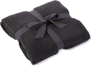 Barefoot Dreams CozyChic Lite Ribbed Throw, Carbon
