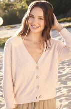 Load image into Gallery viewer, Barefoot Dreams CozyChic Lite Diamond Pointelle Cardigan, Chai
